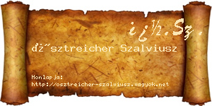 Ösztreicher Szalviusz névjegykártya